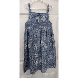 Reyn Spooner Girls Sundress Size 8 Girl's Hawaiian Dress Blue